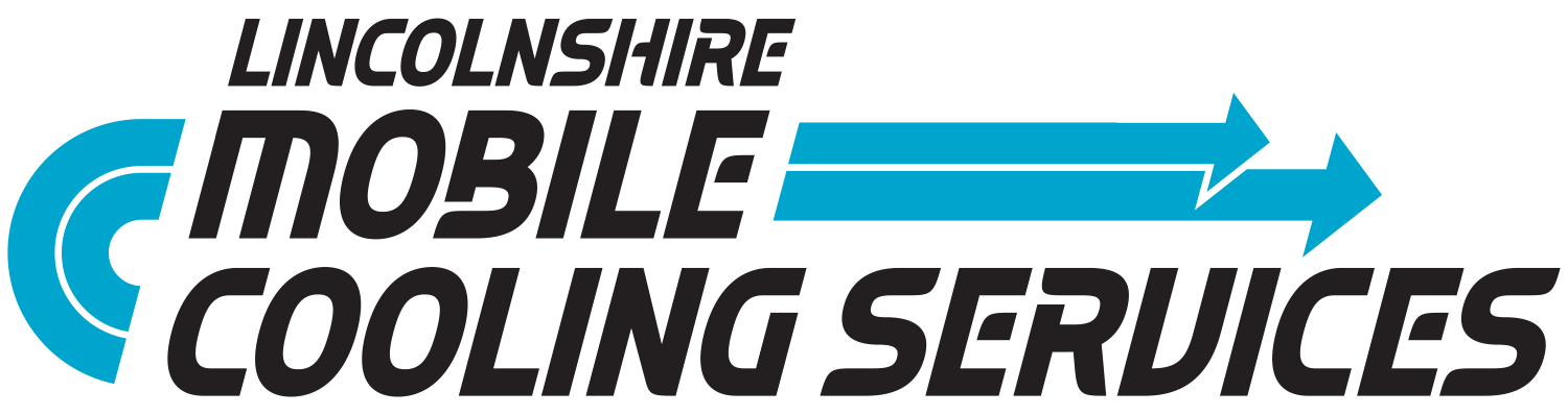 Lincolnshire Mobile Cooling Services Logo Logo of Lincolnshire Mobile Cooling Services featuring black text with swirling blue arrows.